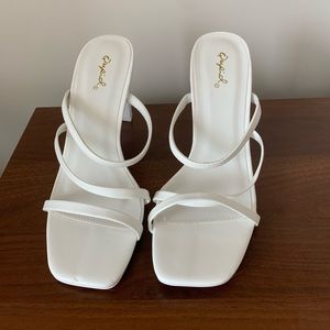 White Strappy Heels